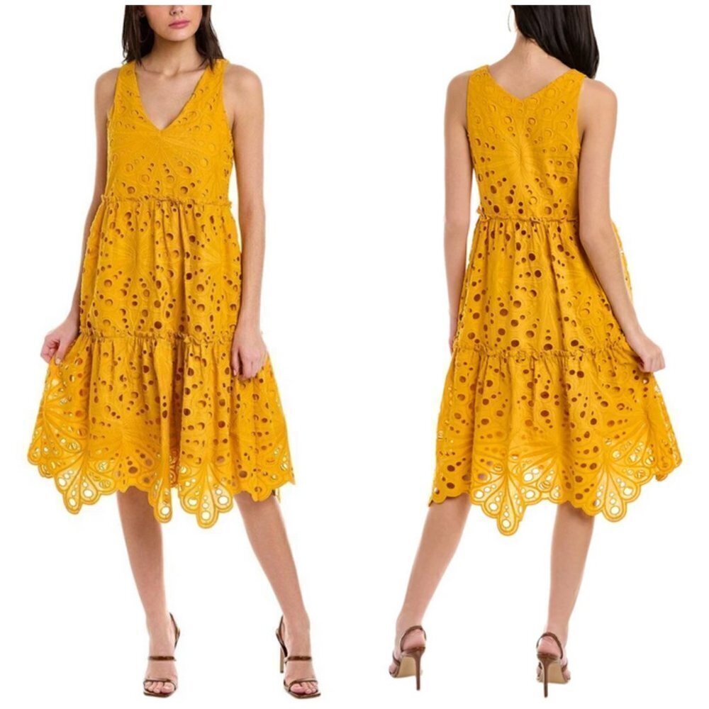 💕TRINA TURK💕 Enjoy Midi Dress ~ Orange NWOT